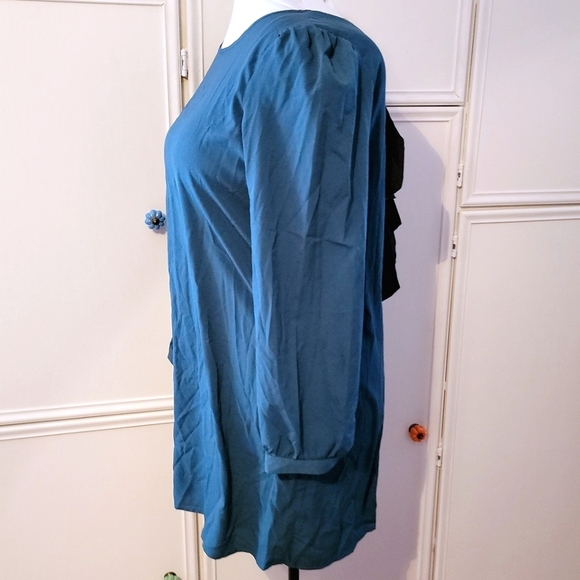 Cable & Gauge Teal Bow Back Mini Dress - Picture 2 of 6